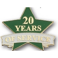 20 Years of Service Stock Pin